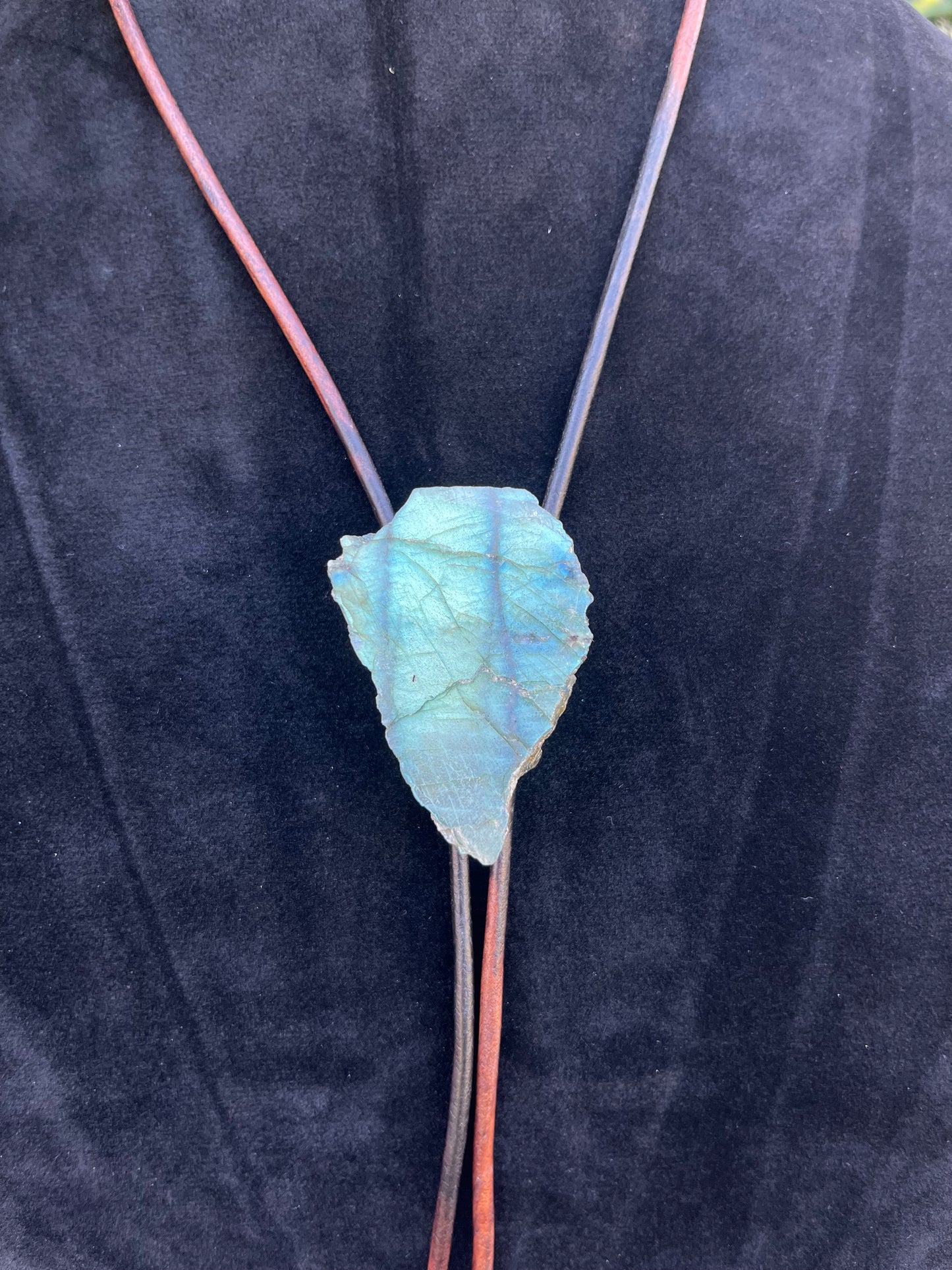 Labradorite Bolo Tie