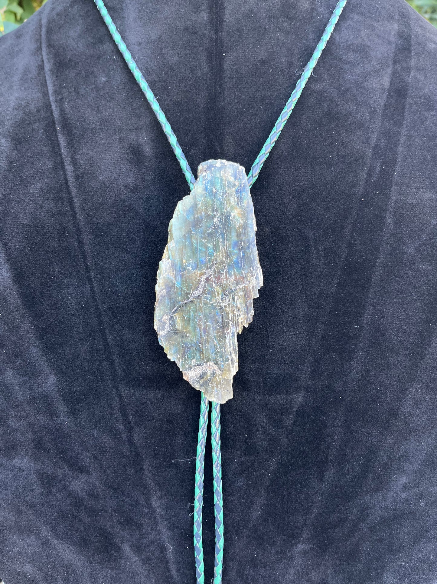 Large Labradorite Bolo Tie