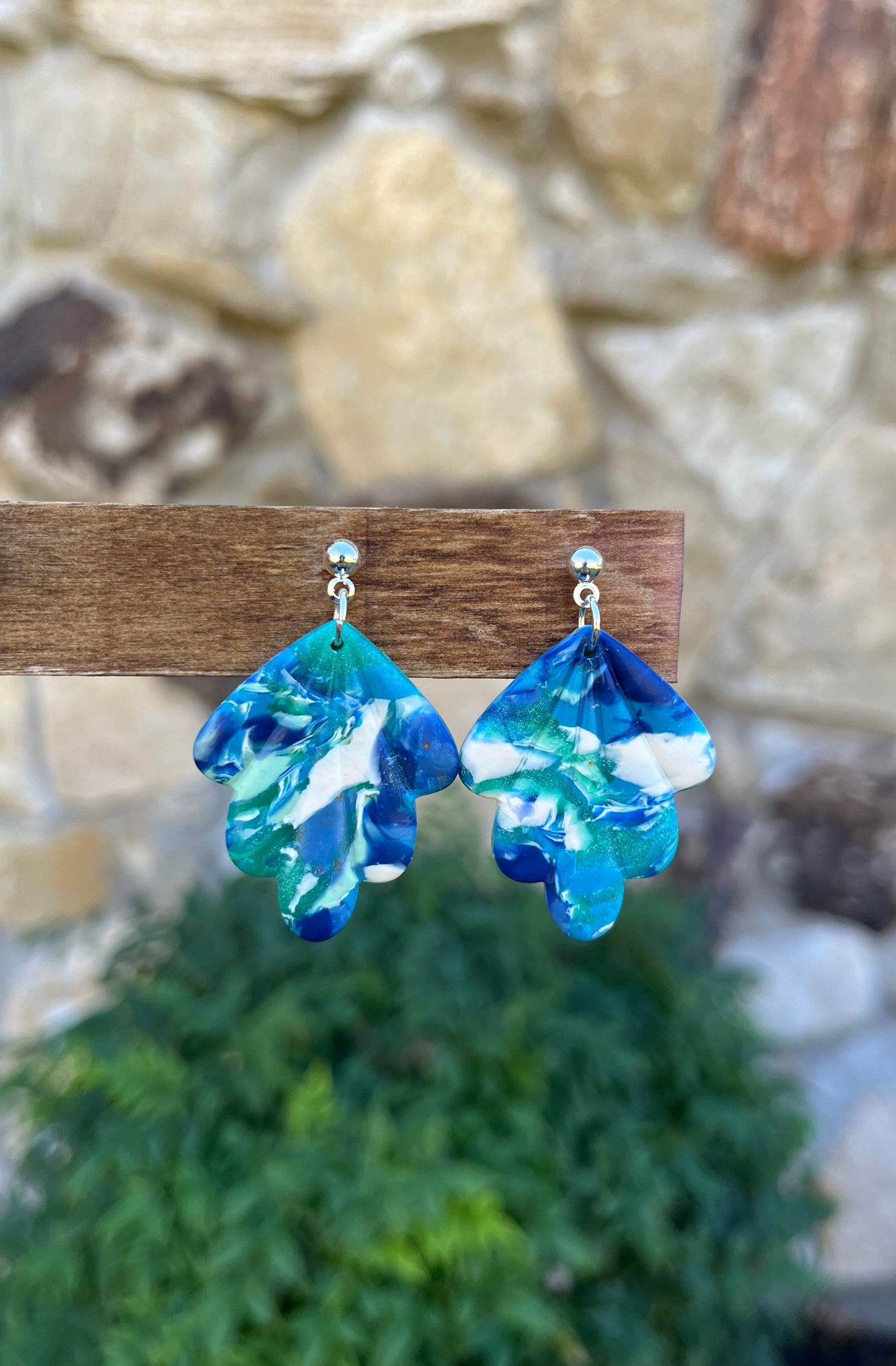 Large Boho Shell Earrings