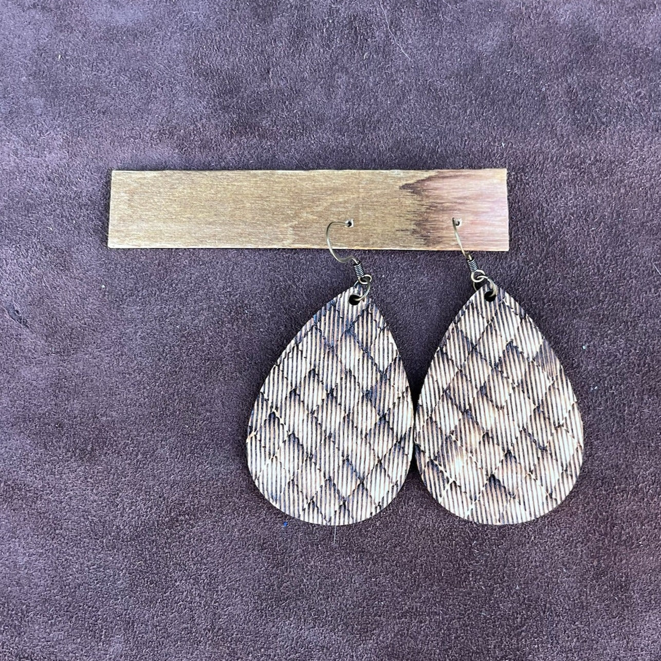 Wood Burned Earrings