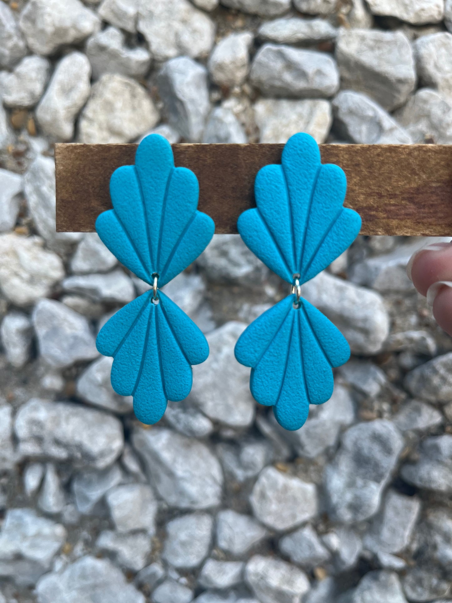 Scalloped Teardrop Earrings